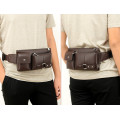 2019 PU leather fashion Men's Multifunction Waist Bag OEM